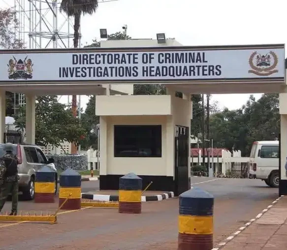 DCI officers during security operations in Nairobi