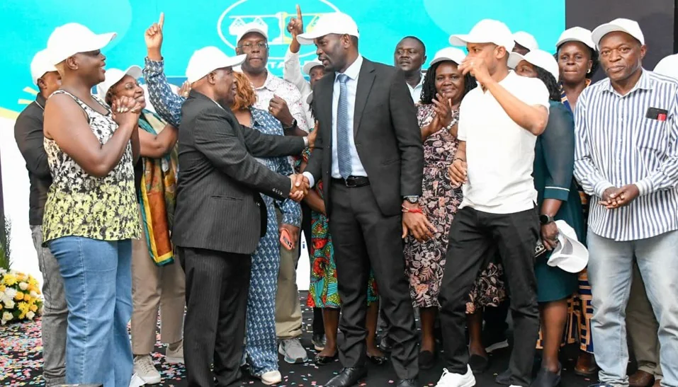 Edwin Sifuna during the launch of The Equitable Party (TEP) in Nairobi