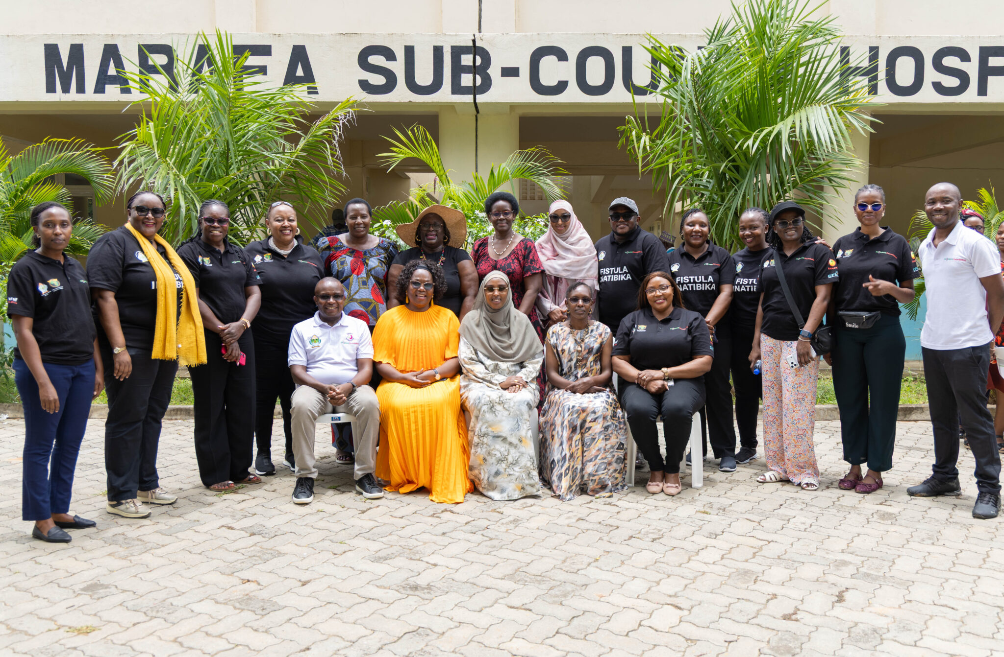 Health partners and County First Ladies at a fistula treatment camp in Marafa, Kilifi