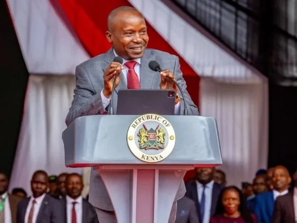 Deputy President Kithure Kindiki speaks at an agriculture summit in Nairobi