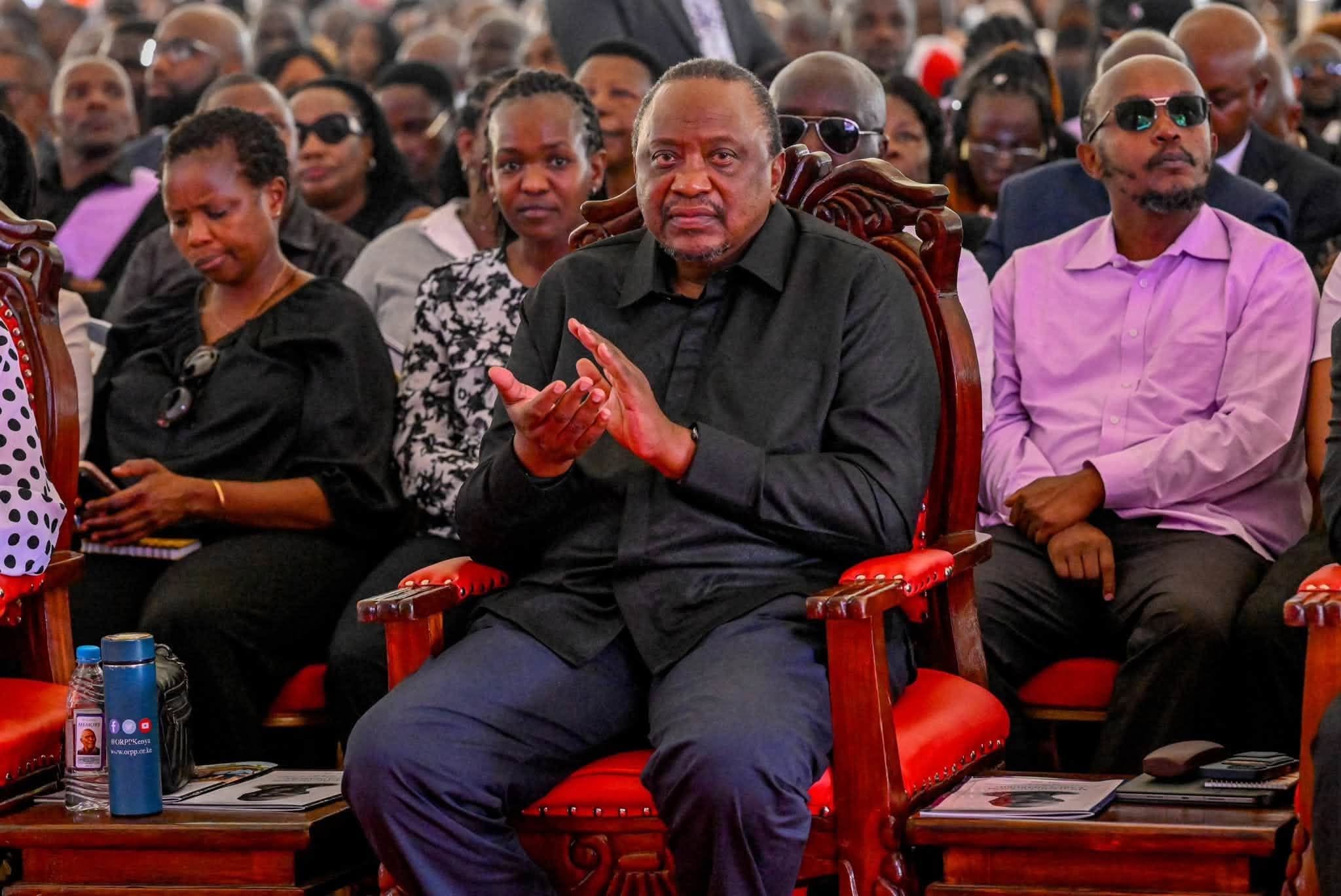 Former President Uhuru Kenyatta during a political engagement in Kenya