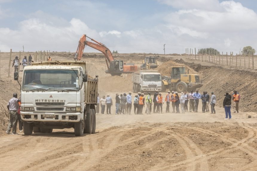 SGR Phase 2B construction along the Narok-Bomet-Kisumu railway corridor