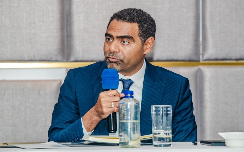 FKF president Hussein Mohammed speaks during a meeting