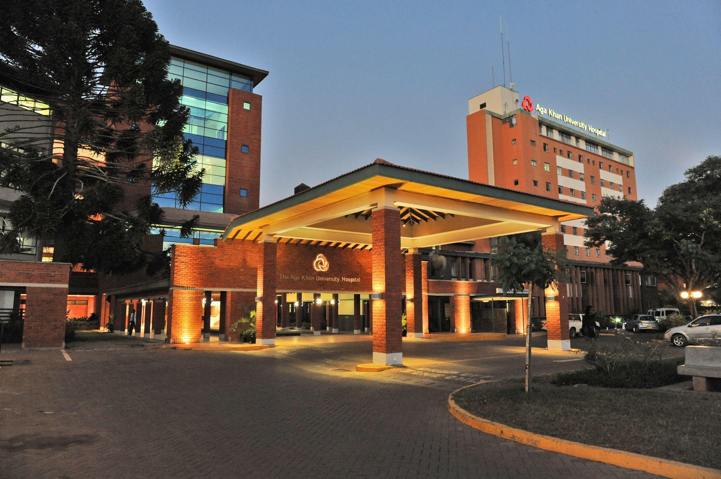 Aga Khan University Hospital building in Nairo