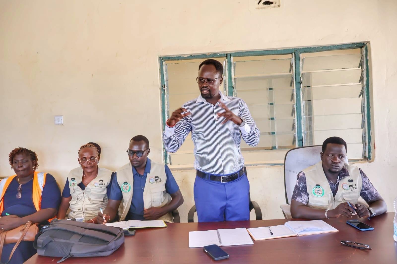 County officials and community representatives attend a consultation on the proposed Turkwel Earth Dam rehabilitation project in Loima.