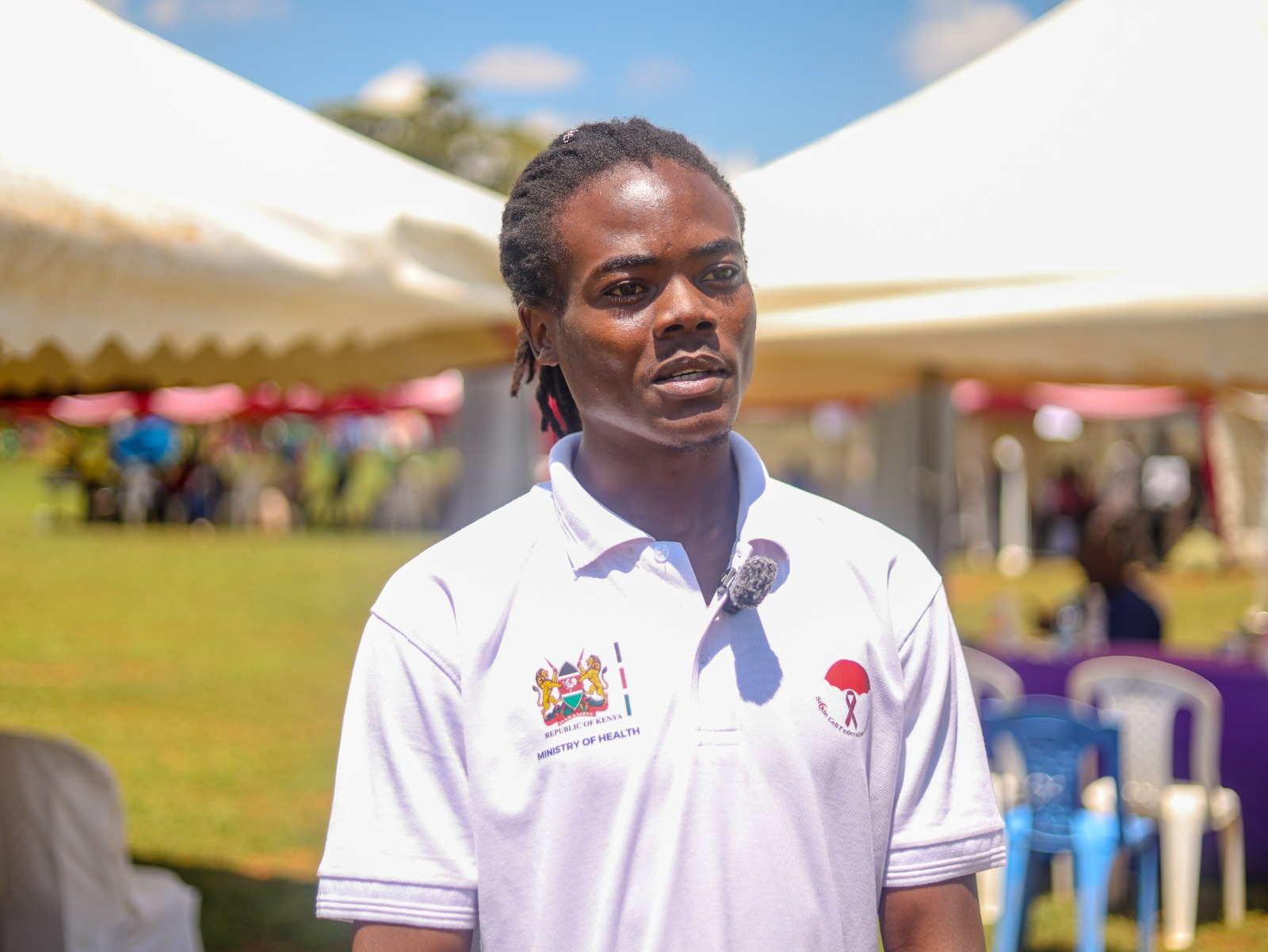 Health advocate at a sickle cell awareness event in Kenya.